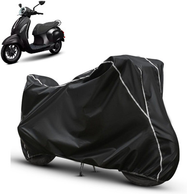 AUTOCAD Waterproof Two Wheeler Cover for Bajaj(Chetak, Black, White)