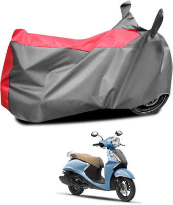 CODOKI Waterproof Two Wheeler Cover for Yamaha(Fascino 125, Grey, Red)