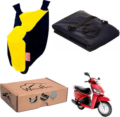 WolkomHome Waterproof Two Wheeler Cover for Mahindra(Gusto, Yellow, Blue)