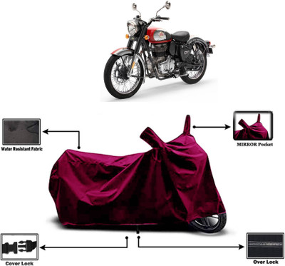 AASHTIK MART Two Wheeler Cover for Royal Enfield(Classic 350 Signals, Maroon)