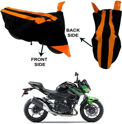 Ascension Two Wheeler Cover for Kawasaki(Z400, Black, Orange)