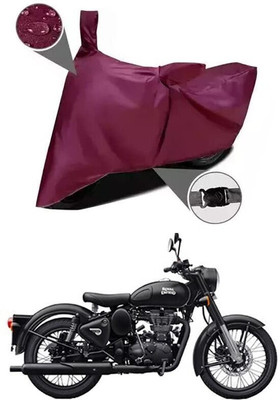 DeepShakshi AUTOMOTIVE Two Wheeler Cover for Royal Enfield(Classic Stealth Black, Maroon)