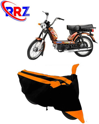 RRZ Waterproof Two Wheeler Cover for TVS(Heavy Duty Super XL, Black, Orange)