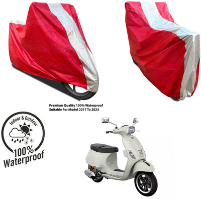AutoGalaxy Waterproof Two Wheeler Cover for Bajaj(Pulsar 125, Silver, Red)