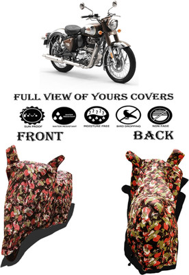 Amexride Two Wheeler Cover for Royal Enfield(Classic 350, Multicolor)