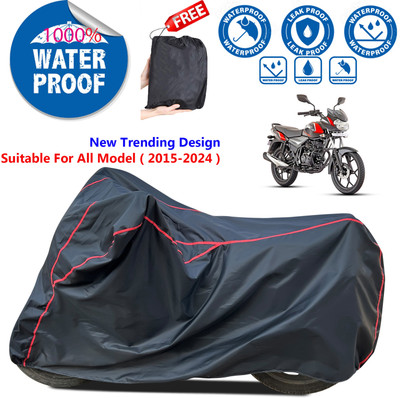 AutoGalaxy Waterproof Two Wheeler Cover for Bajaj(Discover 110, Black)