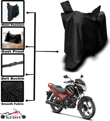 AASHTIK MART Two Wheeler Cover for Hero(Glamour i3s, Black)