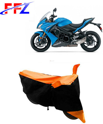 FFZ Waterproof Two Wheeler Cover for Suzuki(GSX S1000F, Black, Orange)