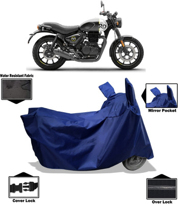 Amexride Two Wheeler Cover for Royal Enfield(Hunter 350, Blue)