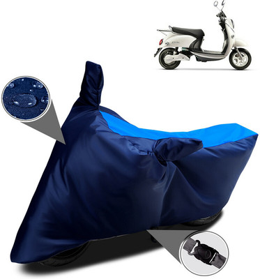 AutoRash Waterproof Two Wheeler Cover for Evolet(Polo, Blue)