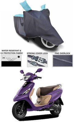 RWT Two Wheeler Cover for TVS(Scooty Zest 110, Blue, Grey)