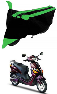 MMSSTAR Waterproof Two Wheeler Cover for Hero(Electric Optima Plus, Green, Black)