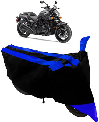 Mdstar Waterproof Two Wheeler Cover for Yamaha(VMAX, Black, Blue)