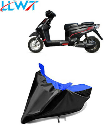 KPIND Waterproof Two Wheeler Cover for Hero Electric(Electric NYX, Black, Blue)