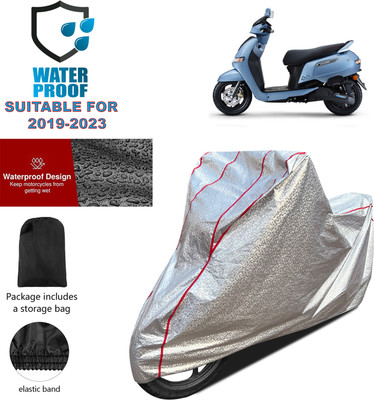 PAGORA Waterproof Two Wheeler Cover for TVS(iQube, Silver)