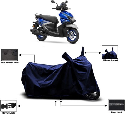 Amexride Two Wheeler Cover for Yamaha(Ray-ZR 125FI BS6, Blue)