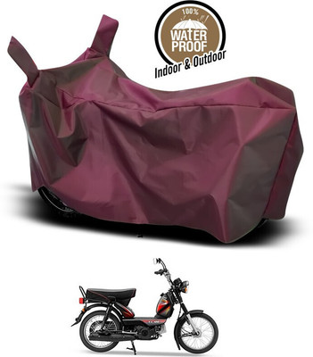 SEBONGO Waterproof Two Wheeler Cover for TVS(XL 100, Maroon)