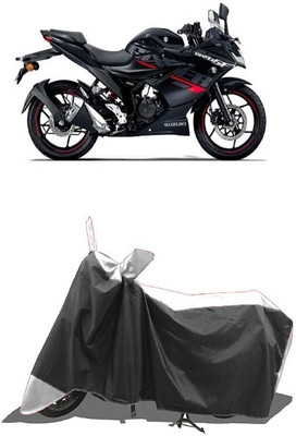 SUGASHRI Waterproof Two Wheeler Cover for Suzuki(Gixxer SF, White, Black)