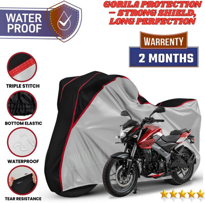POLYMAXX Waterproof Two Wheeler Cover for Bajaj(Pulsar 200 NS DTS-i, Silver)