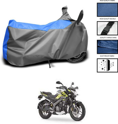 DeepShakshi AUTOMOTIVE Two Wheeler Cover for Bajaj(Pulsar 200 NS DTS-i, Grey, Blue)