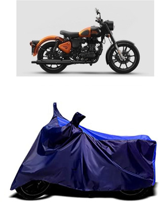 VESMEI Two Wheeler Cover for Royal Enfield(Bullet 350, Blue)