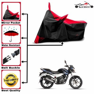 AASHTIK MART Two Wheeler Cover for Bajaj(Discover 125 DTS-i, Red, Black)