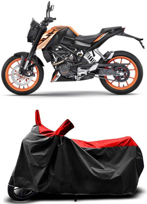 KEDIT Two Wheeler Cover for KTM(125 Duke BS6, Red, Black)