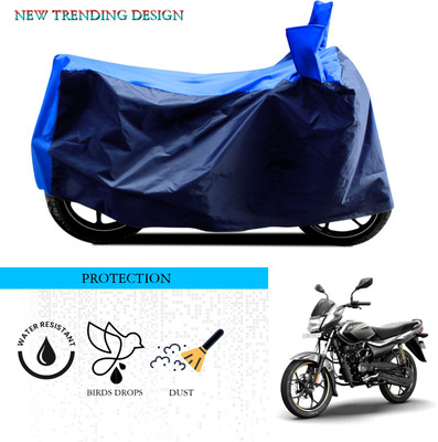 ANTHUB Waterproof Two Wheeler Cover for Bajaj(Platina 110, Black, Blue)