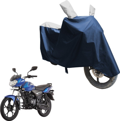 SS FOR YOUR SMART NEEDS Two Wheeler Cover for Bajaj(Discover 110, Blue, Silver)