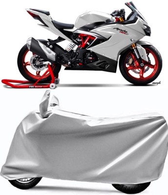 V VINTON Two Wheeler Cover for TVS(Apache RR 310, Grey)