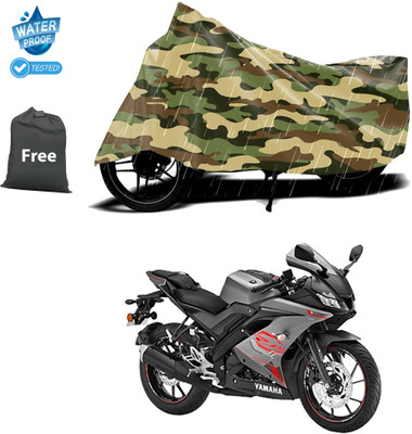 PAGORA Waterproof Two Wheeler Cover for Yamaha(YZF R15 V3.0, Yellow)