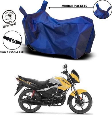 ANTHUB Waterproof Two Wheeler Cover for Hero(Passion Pro i3S, Blue)