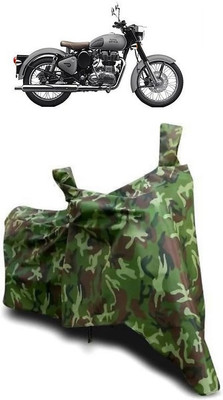 ATBROTHERS Waterproof Two Wheeler Cover for Royal Enfield(Classic Gunmetal BS6, Multicolor, Green)