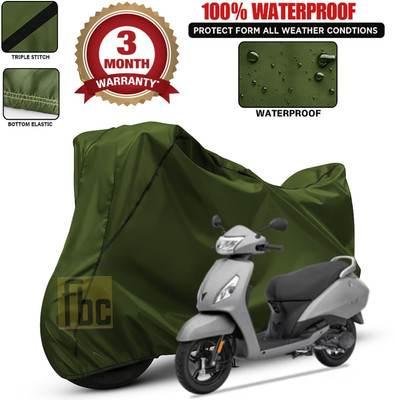 FBC Waterproof Two Wheeler Cover for TVS(Jupiter, Green)