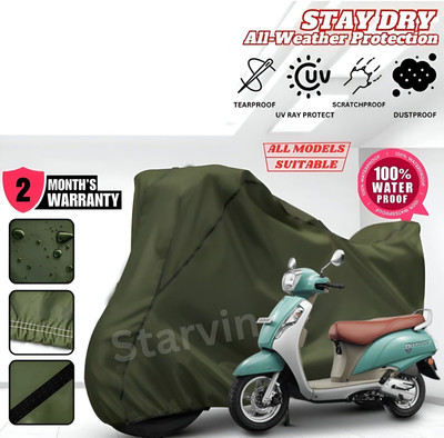 OliverX Waterproof Two Wheeler Cover for Suzuki(Access 125, Green)
