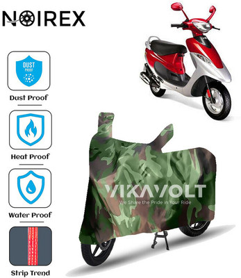 NOIREX Waterproof Two Wheeler Cover for TVS(Scooty Pep+, Green)