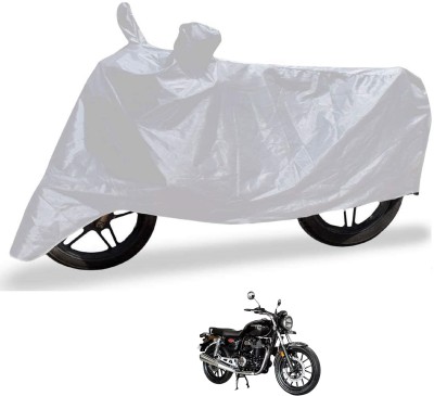 MOCKHE Waterproof Two Wheeler Cover for Honda(Hness CB350, Silver)