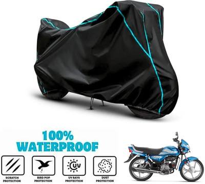 ANTHUB Waterproof Two Wheeler Cover for Hero(CD deluxe, Black)