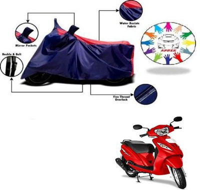 DeepShakshi AUTOMOTIVE Waterproof Two Wheeler Cover for TVS(Wego, Blue, Red)