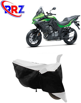 RRZ Waterproof Two Wheeler Cover for Kawasaki(Versys 1000, Black, White)