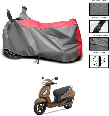 GOSHIV-car and bike accessories Waterproof Two Wheeler Cover for TVS(Jupiter classic, Grey, Red)