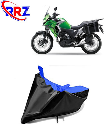 RRZ Waterproof Two Wheeler Cover for Kawasaki(Versys-X 300, Black, Blue)