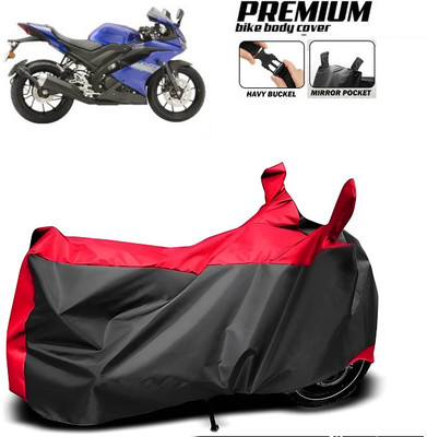 smwzxyu Waterproof Two Wheeler Cover for Universal For Bike(R15, Grey, Red)