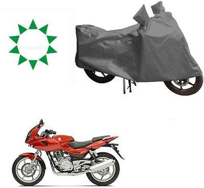 DeepShakshi AUTOMOTIVE Waterproof Two Wheeler Cover for Bajaj(Pulsar 220 DTS-i, Grey)