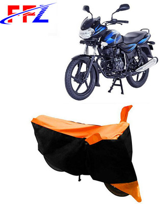 FFZ Waterproof Two Wheeler Cover for Bajaj(Discover 110, Black, Orange)