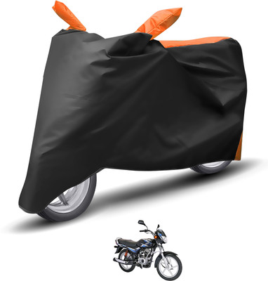 Caronix Waterproof Two Wheeler Cover for Bajaj(CT 100, Orange)