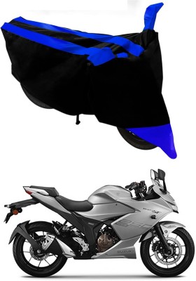 Furious3D Two Wheeler Cover for Suzuki(Gixxer SF 250, Blue, Black)