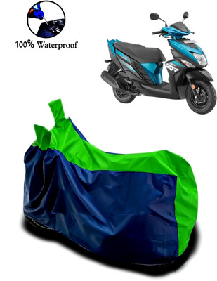 Autofly Waterproof Two Wheeler Cover for Yamaha(Ray ZR, Blue, Green)