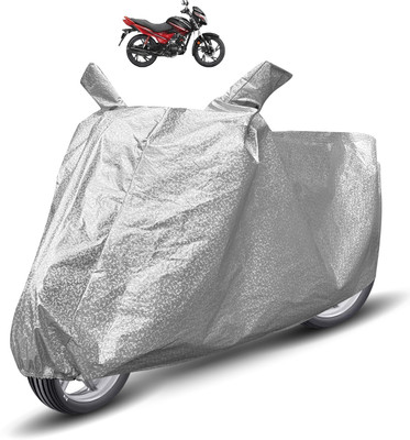 MOCKHE Waterproof Two Wheeler Cover for Hero(Glamour, Silver)