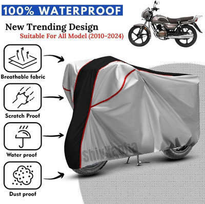 Shiv Kanha Waterproof Two Wheeler Cover for TVS(Radeon, Silver, Black)